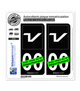 Hyundai - Veloster | Autocollant plaque immatriculation (Fond Noir)
