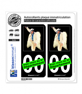 Michael Jackson - Ange | Autocollant plaque immatriculation (Fond Noir)