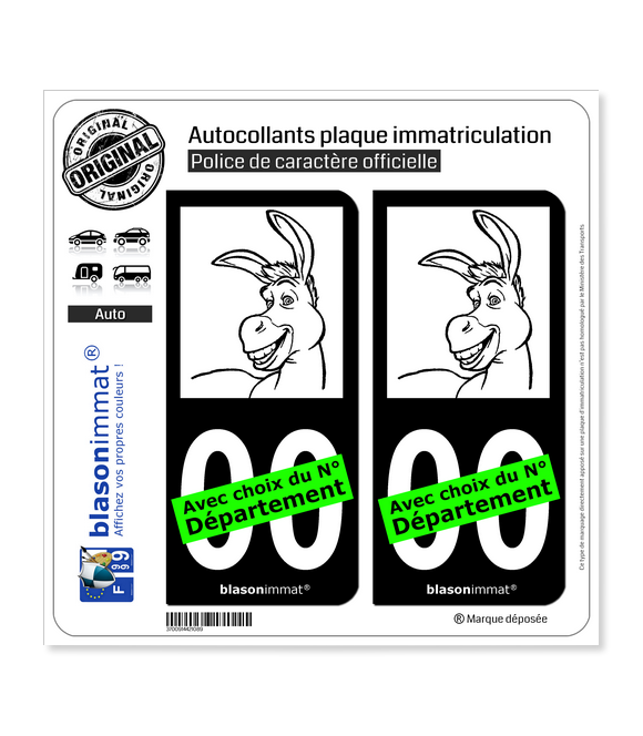 shrek-ane-coloriage-autocollant-plaque-immatriculation