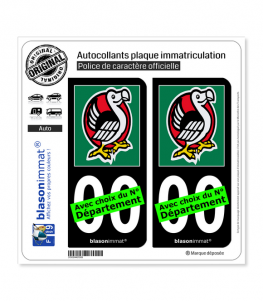 Dodo's Team | Autocollant plaque immatriculation (Fond Noir)