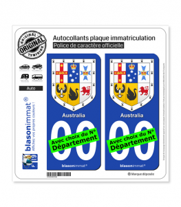 Australie - Armoiries | Autocollant plaque immatriculation