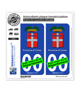 Turin Province - Armoiries (Italie) | Autocollant plaque immatriculation