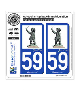 Jean Bart - Statue | Autocollant plaque immatriculation