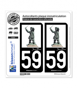 Jean Bart - Statue | Autocollant plaque immatriculation