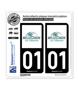 01 Bellegarde-sur-Valserine - Ville | Autocollant plaque immatriculation