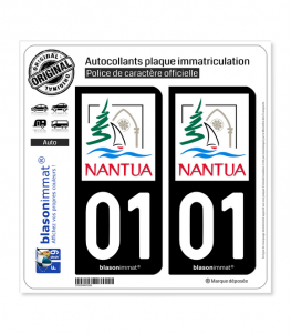 01 Nantua - Ville | Autocollant plaque immatriculation