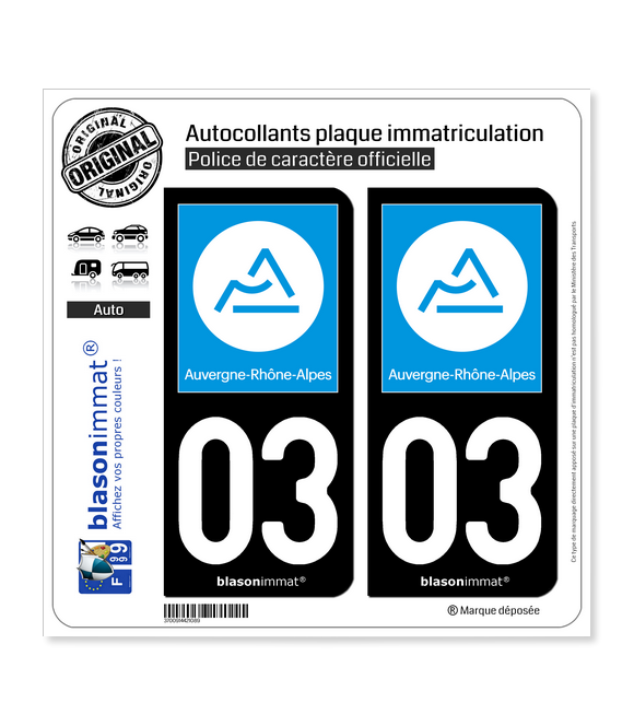Stickers Autocollant. Autocollants Immatriculation Bretagne
