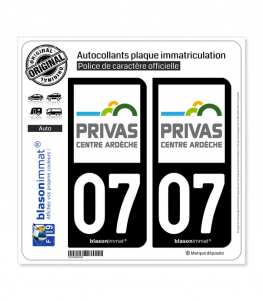 07 Privas - Agglo | Autocollant plaque immatriculation