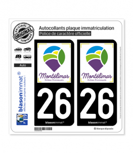 26 Montélimar - Tourisme | Autocollant plaque immatriculation