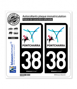 38 Pontcharra - Commune | Autocollant plaque immatriculation
