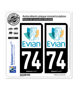 74 Évian-les-Bains - Ville | Autocollant plaque immatriculation