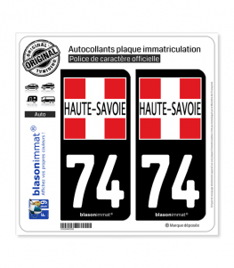 74 Haute-Savoie - Département II | Autocollant plaque immatriculation