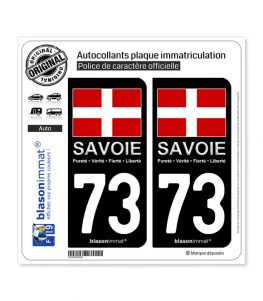 73 Savoie - Drapeau | Autocollant et plaque immatriculation