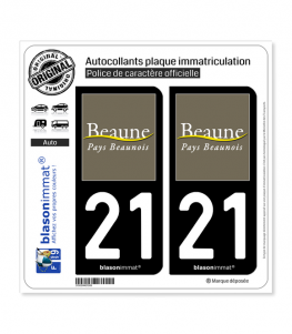 21 Beaune - Pays | Autocollant plaque immatriculation