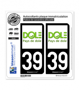 39 Dole - Tourisme | Autocollant plaque immatriculation