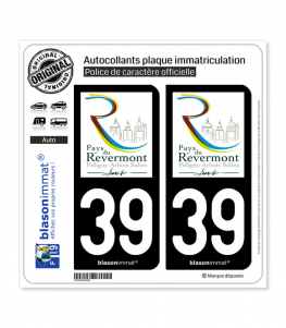 39 Revermont - Jura Pays | Autocollant plaque immatriculation