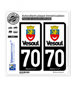 70 Vesoul - Ville | Autocollant plaque immatriculation
