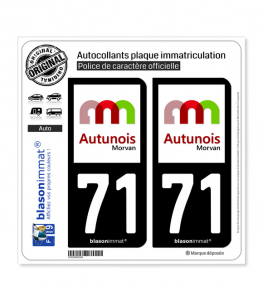 71 Autun - Agglo | Autocollant plaque immatriculation