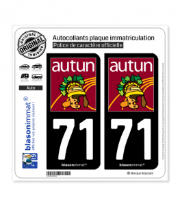 71 Autun - Tourisme | Autocollant plaque immatriculation