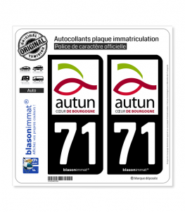 71 Autun - Ville | Autocollant plaque immatriculation