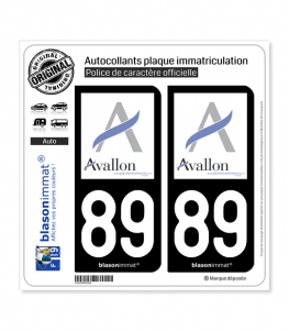 89 Avallon - Ville | Autocollant plaque immatriculation