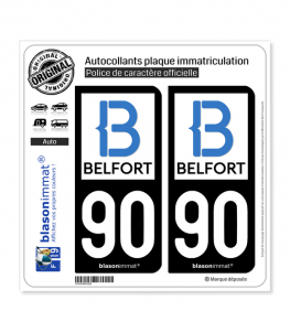 90 Belfort - Agglo | Autocollant plaque immatriculation