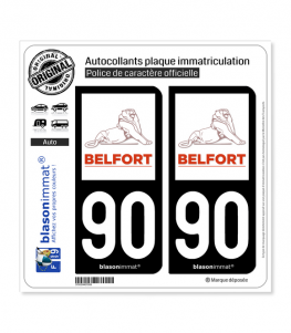 90 Belfort - Ville | Autocollant plaque immatriculation