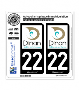 22 Dinan - Tourisme | Autocollant plaque immatriculation