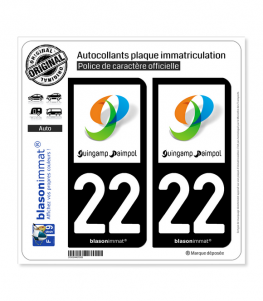 22 Guingamp - Agglo | Autocollant plaque immatriculation