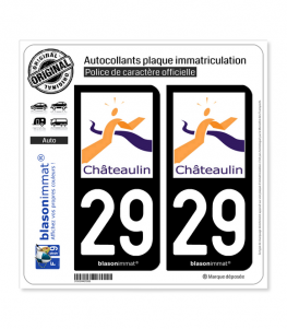 29 Châteaulin -Ville | Autocollant plaque immatriculation