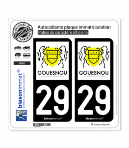 29 Gouesnou - Commune | Autocollant plaque immatriculation