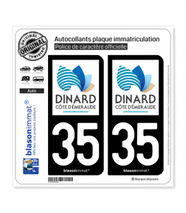 35 Dinard - Tourisme | Autocollant plaque immatriculation