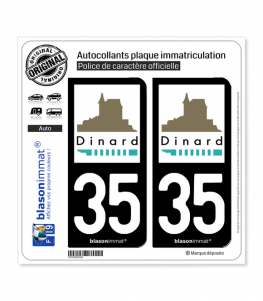 35 Dinard - Ville | Autocollant plaque immatriculation