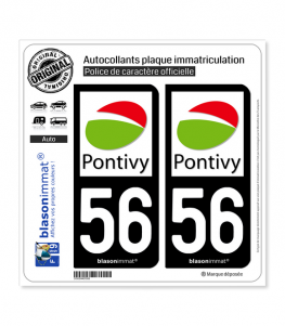 56 Pontivy - Agglo | Autocollant plaque immatriculation