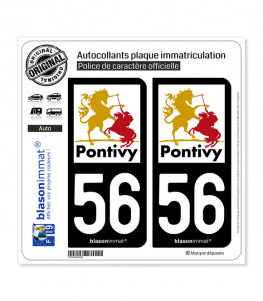 56 Pontivy - Tourisme | Autocollant plaque immatriculation