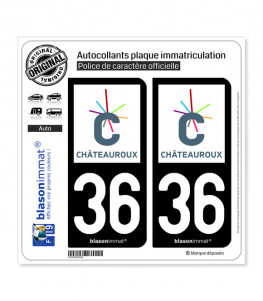36 Châteauroux - Agglo | Autocollant plaque immatriculation