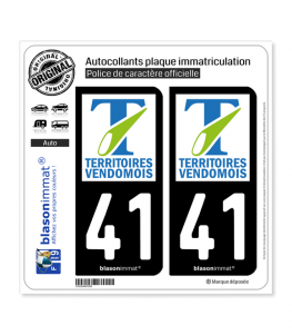 41 Vendôme - Agglo | Autocollant plaque immatriculation