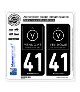 41 Vendôme - Tourisme | Autocollant plaque immatriculation