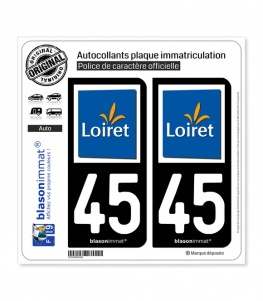 45 Loiret - Tourisme | Autocollant plaque immatriculation