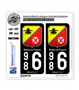 986 Wallis-et-Futuna - Collector | Autocollant plaque immatriculation