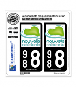 988 Nouvelle-Calédonie - Tourisme | Autocollant plaque immatriculation