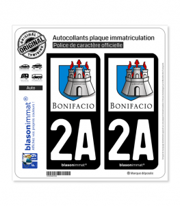 2A Bonifacio - Citadelle | Autocollant plaque immatriculation