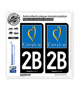 2B Corsica - Tourisme | Autocollant plaque immatriculation