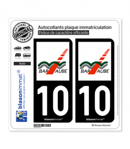 10 Bar-sur-Aube - Agglo | Autocollant plaque immatriculation