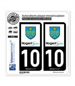 10 Nogent-sur-Seine - Ville | Autocollant plaque immatriculation