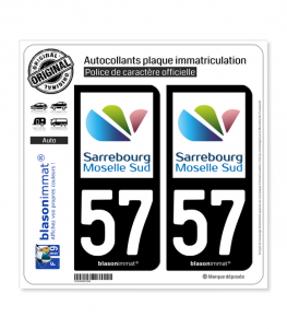 57 Sarrebourg - Agglo | Autocollant plaque immatriculation