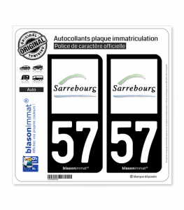 57 Sarrebourg - Ville | Autocollant plaque immatriculation