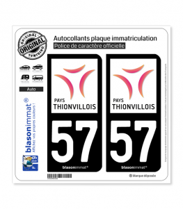 57 Thionville - Tourisme | Autocollant plaque immatriculation