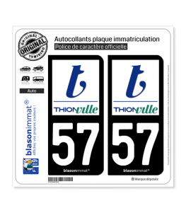 57 Thionville - Ville | Autocollant plaque immatriculation