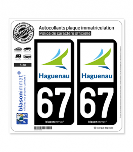 67 Haguenau - Agglo | Autocollant plaque immatriculation
